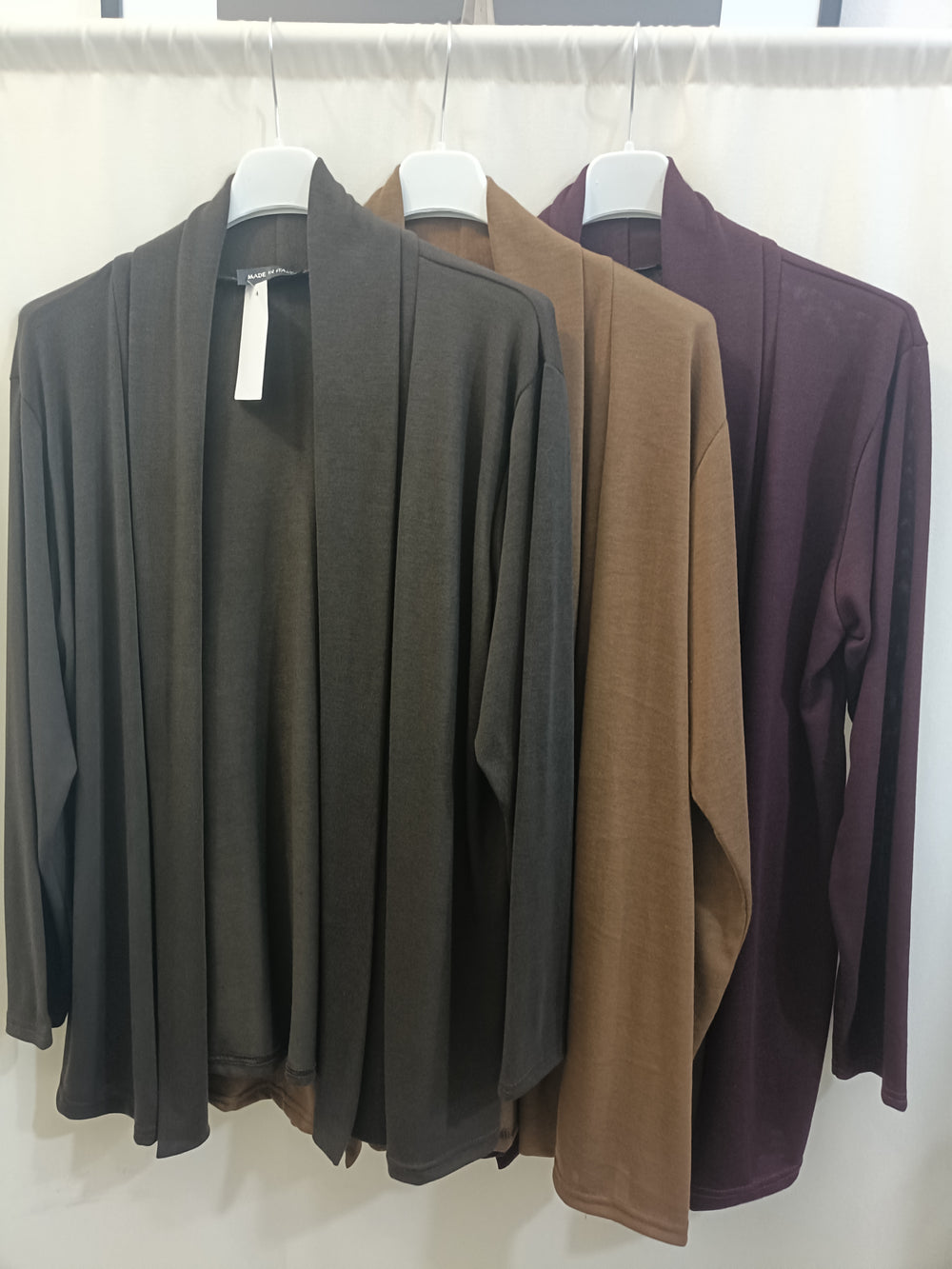 Cardigan Over tinta unita - taglie comode