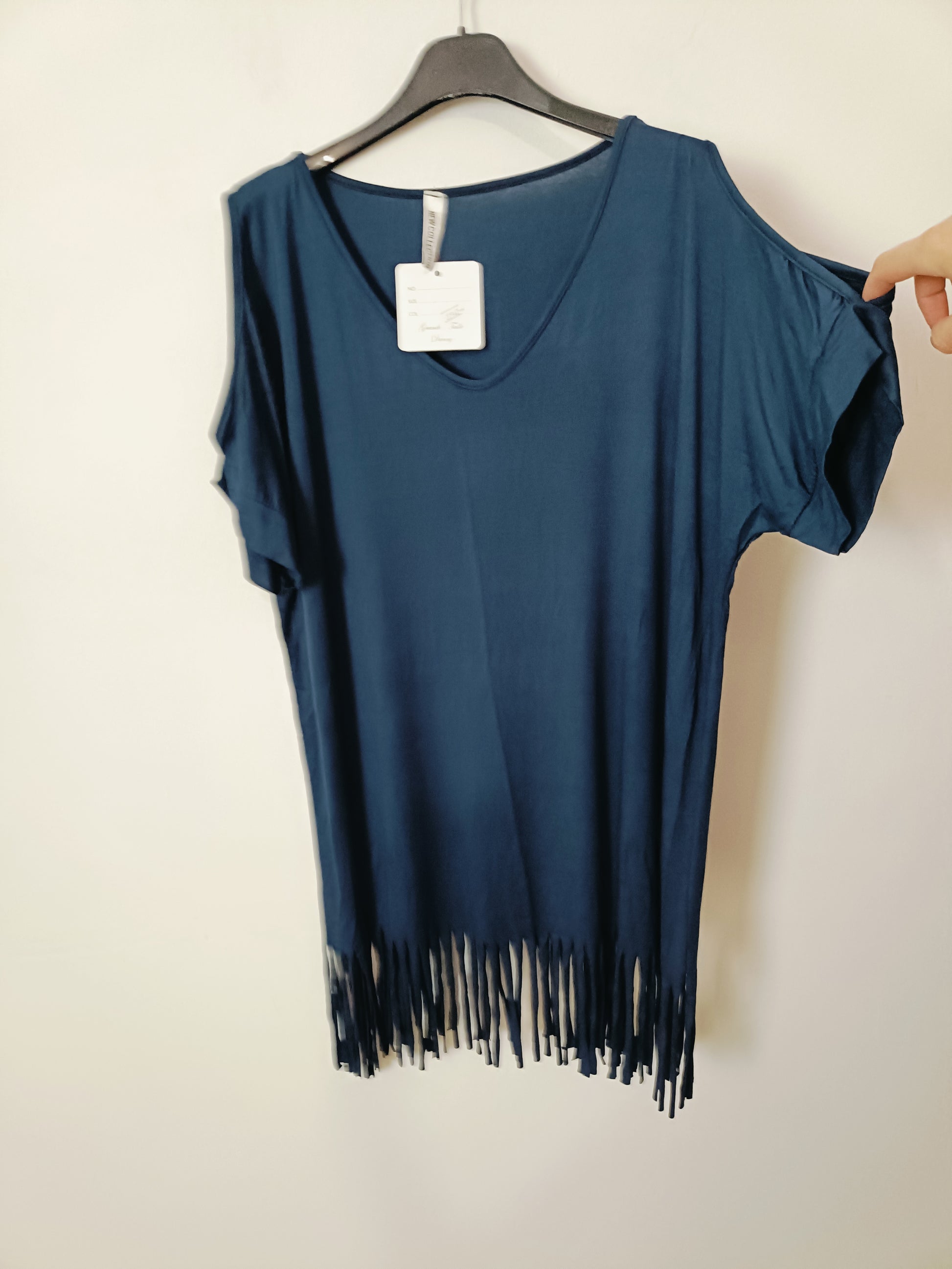 Maxi maglia frange curvy