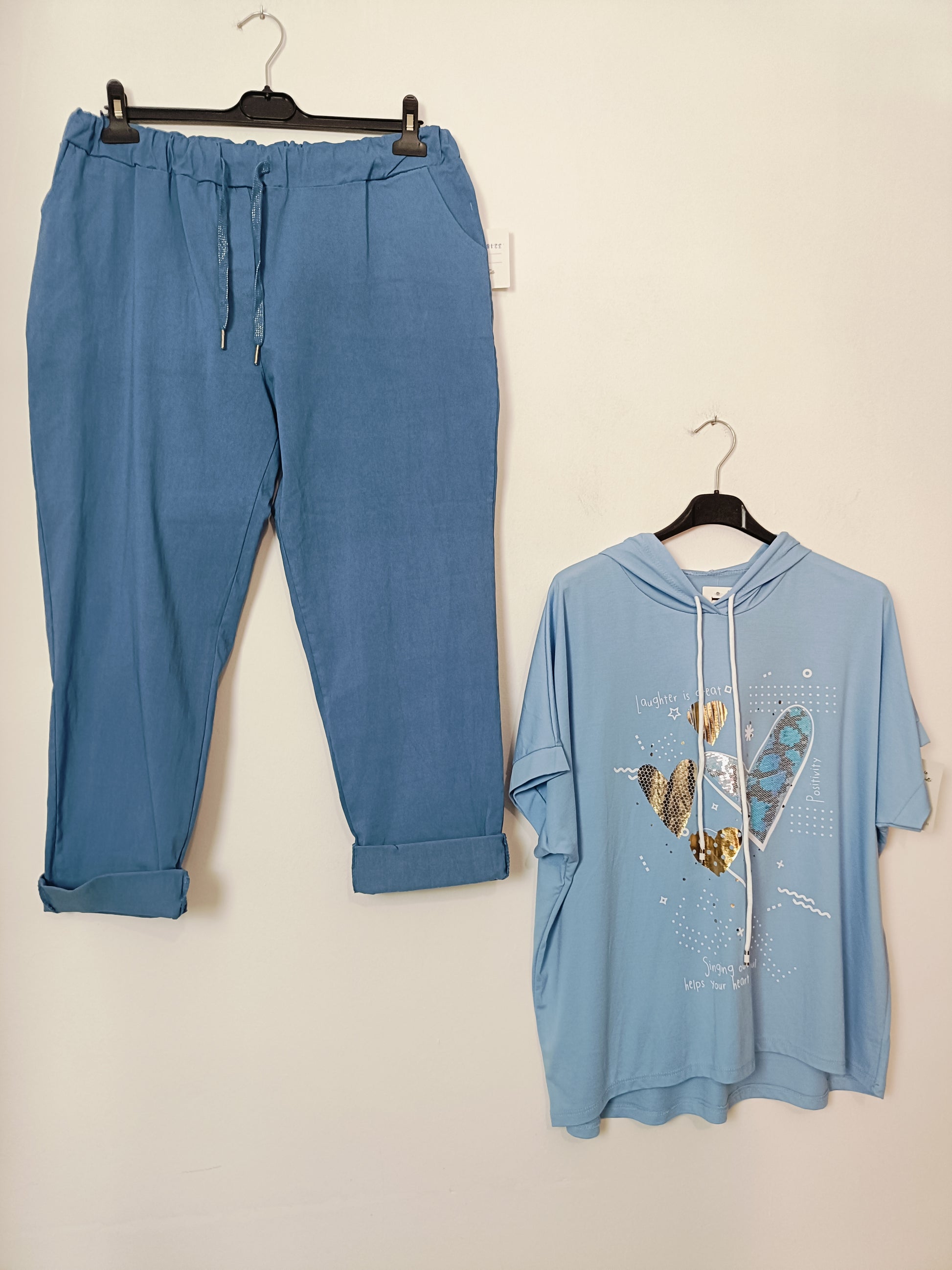 Pantalone laccio lurex taglie Comode - Curvy con Laccio Lurex – Morbido, Elastico e Chic