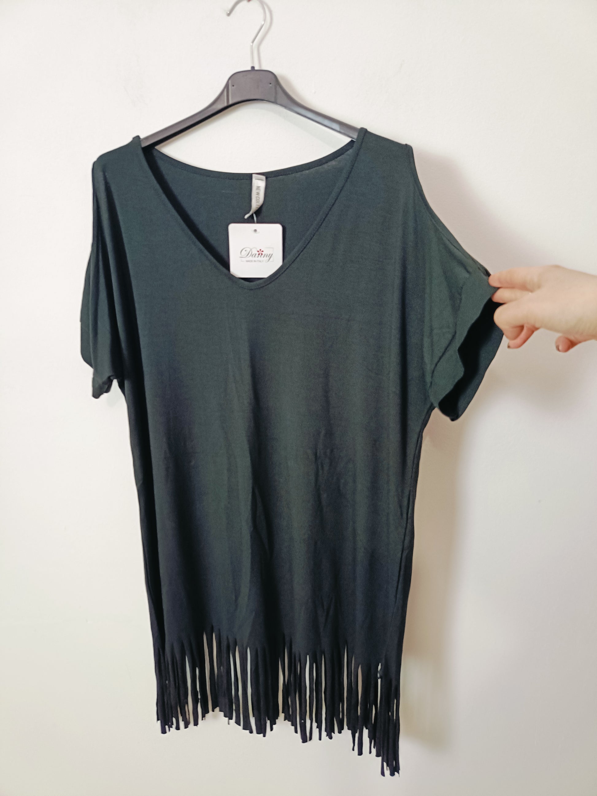 Maxi maglia frange curvy