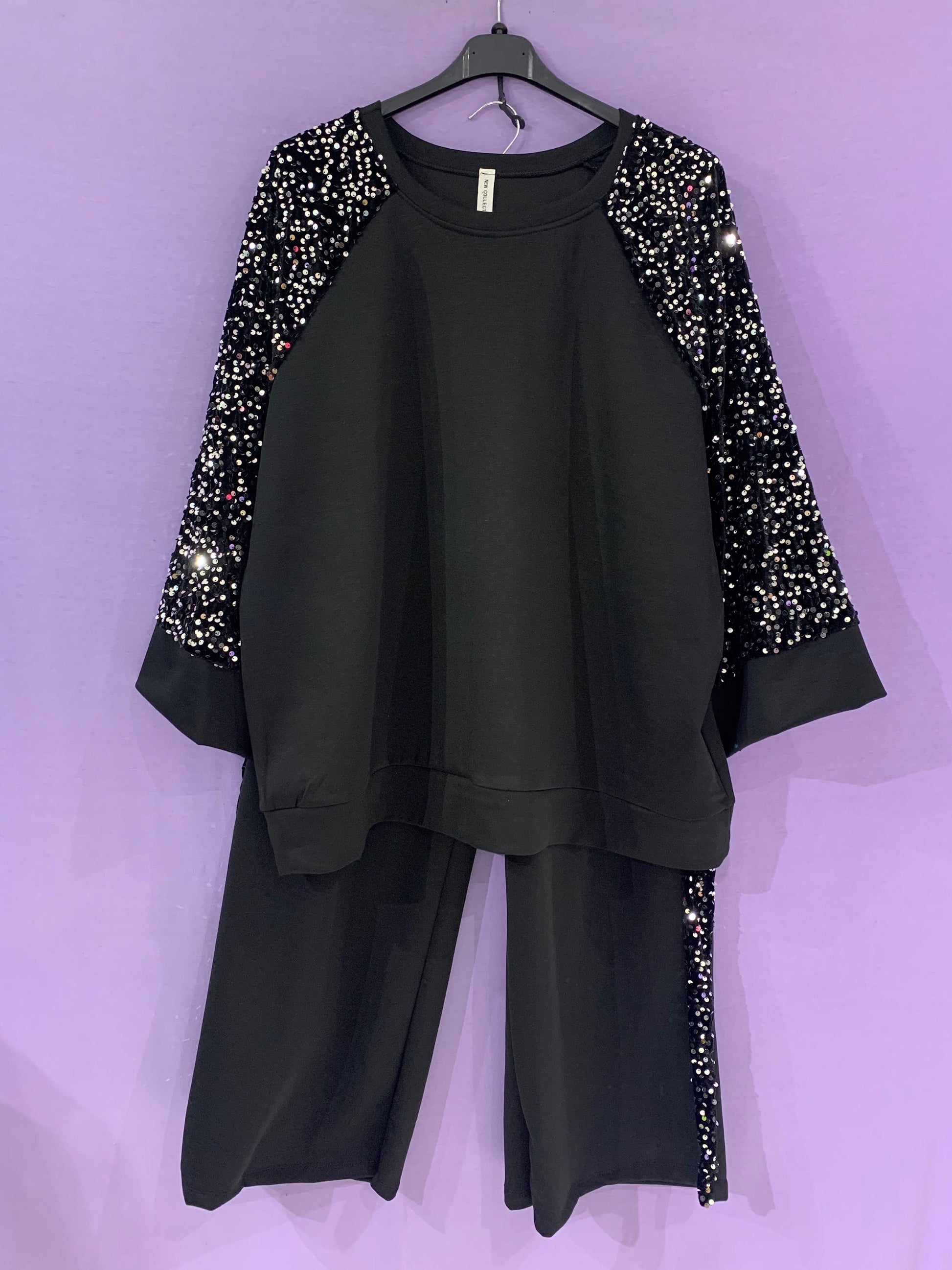 Completo tuta paillettes curvy