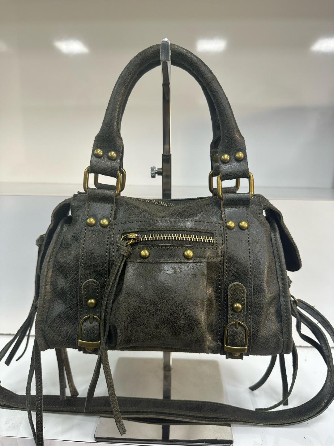 Borsa vera pelle effetto vintage