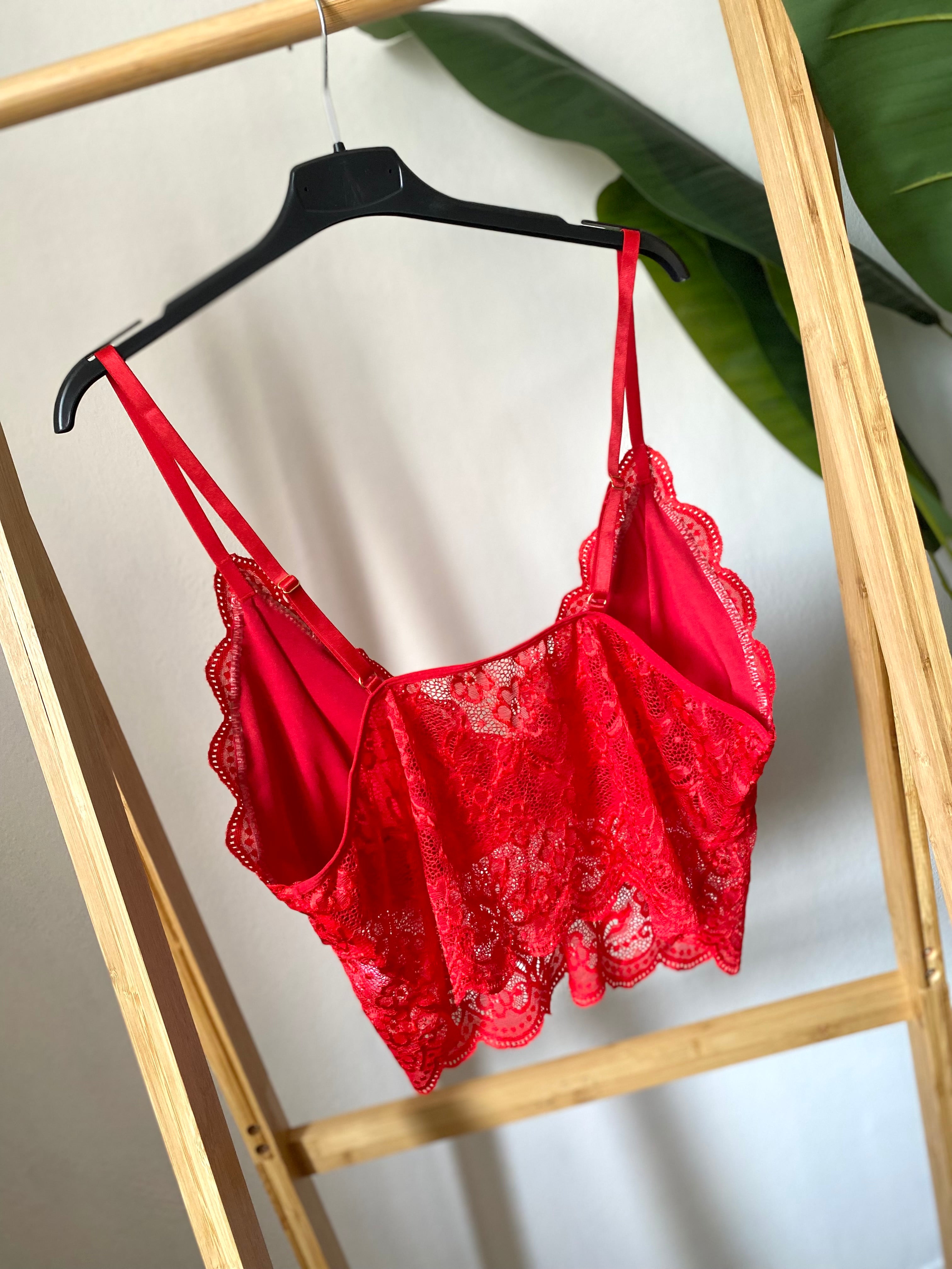 Top bralette pizzo taglia comoda