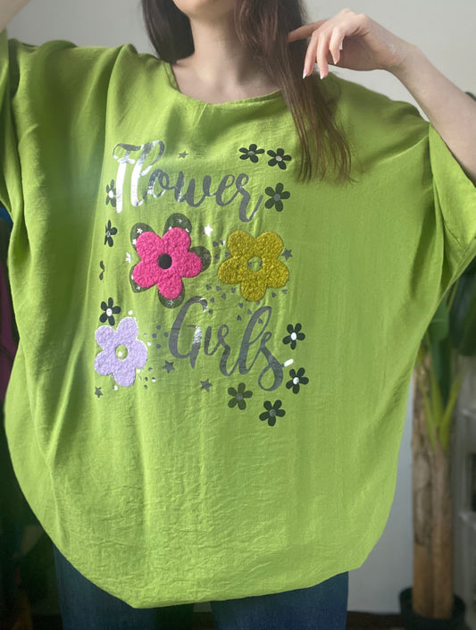 Maxi T-shirt flower girls