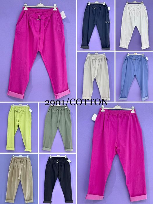 Pantalone cotone elasticizzato
