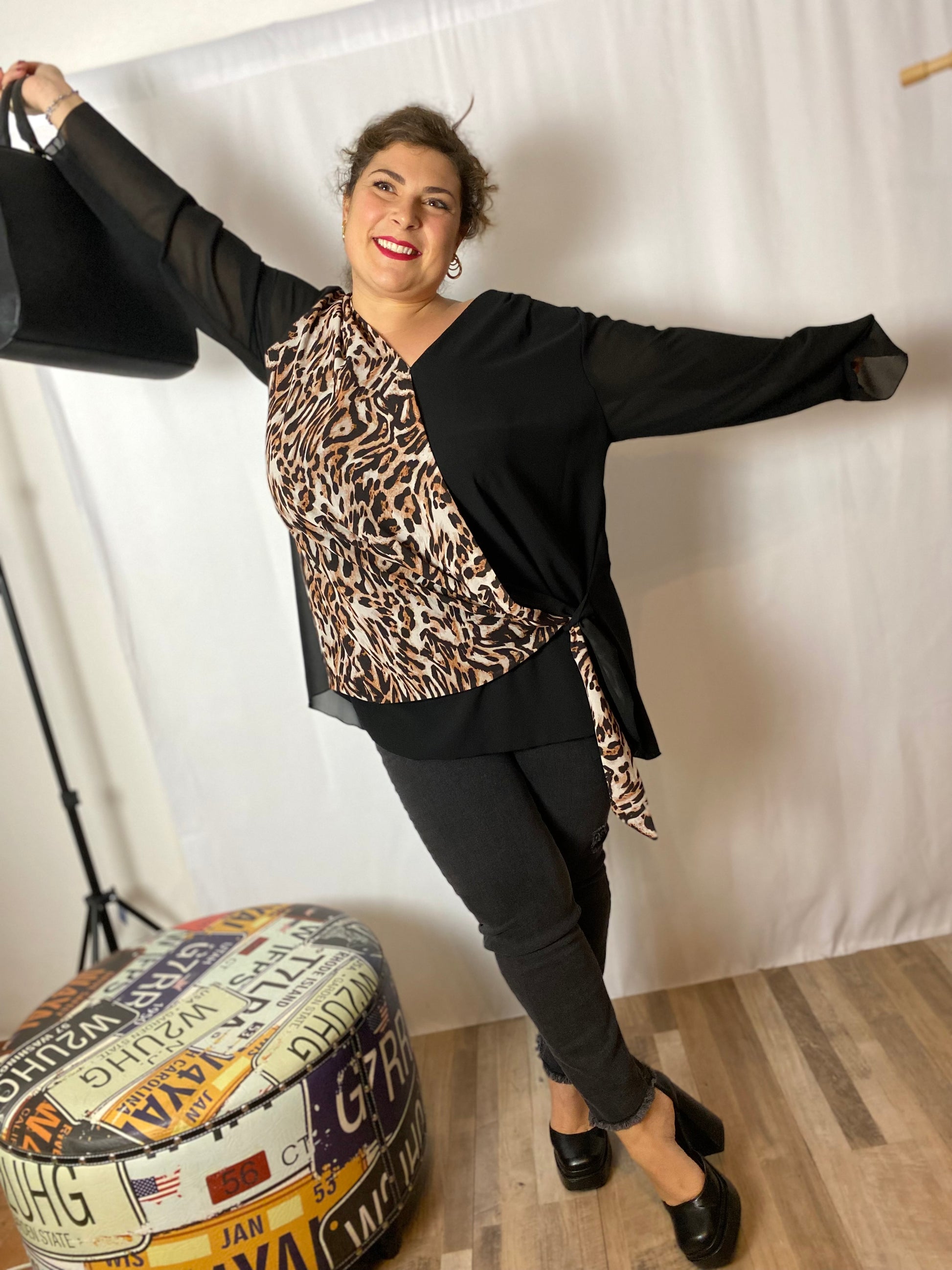 Maxi maglia animalier