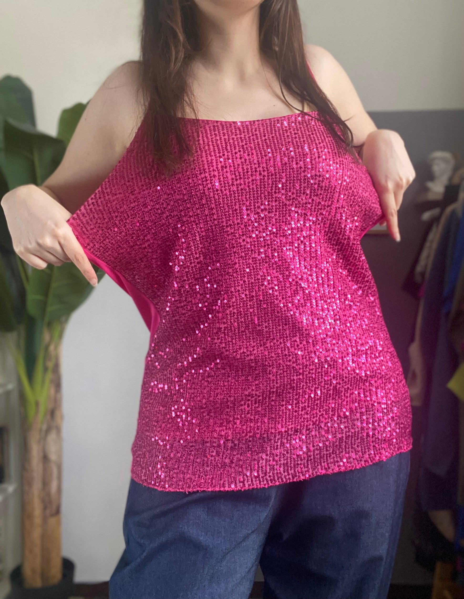 Top paillettes