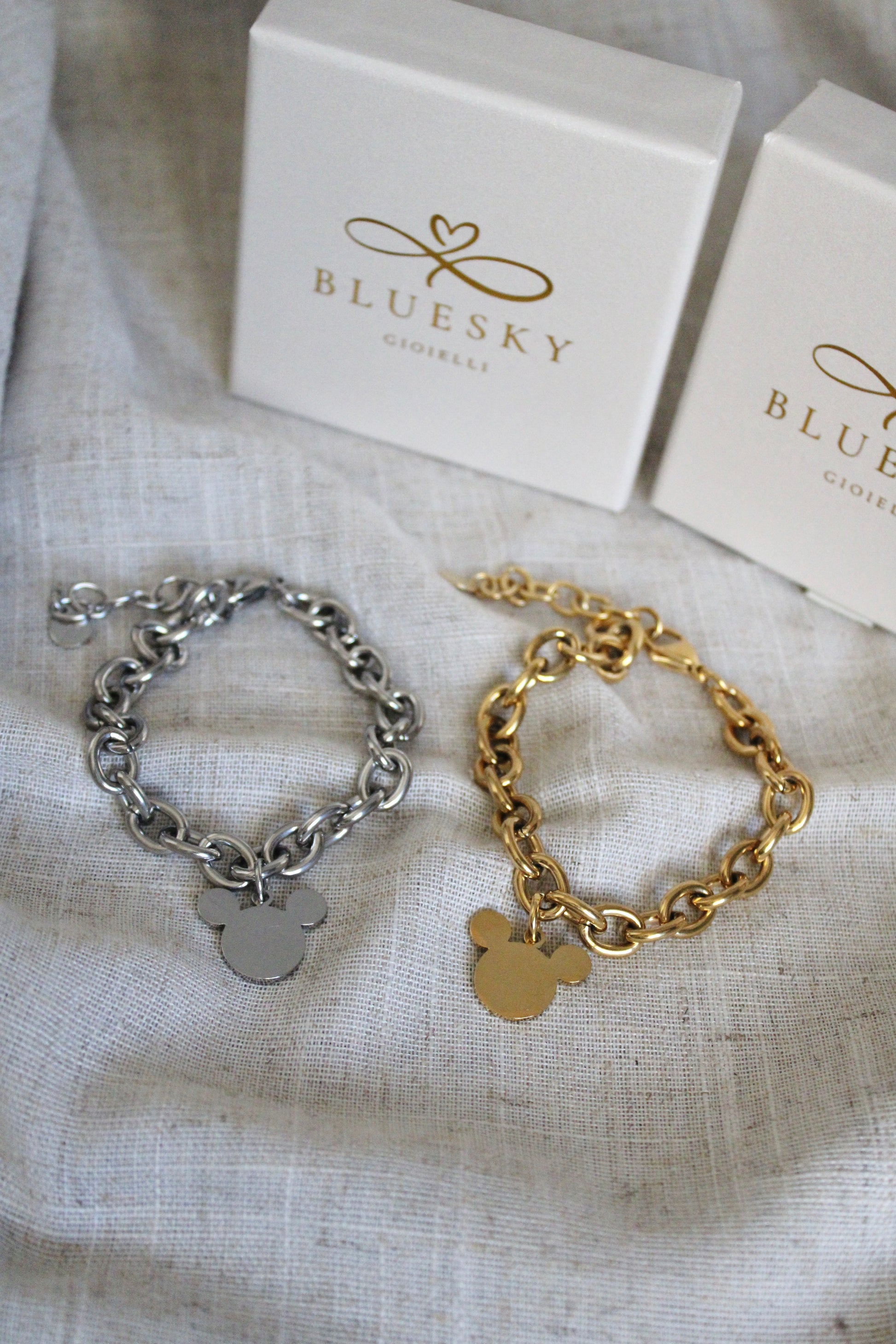 Bracciale maxi catena topolino
