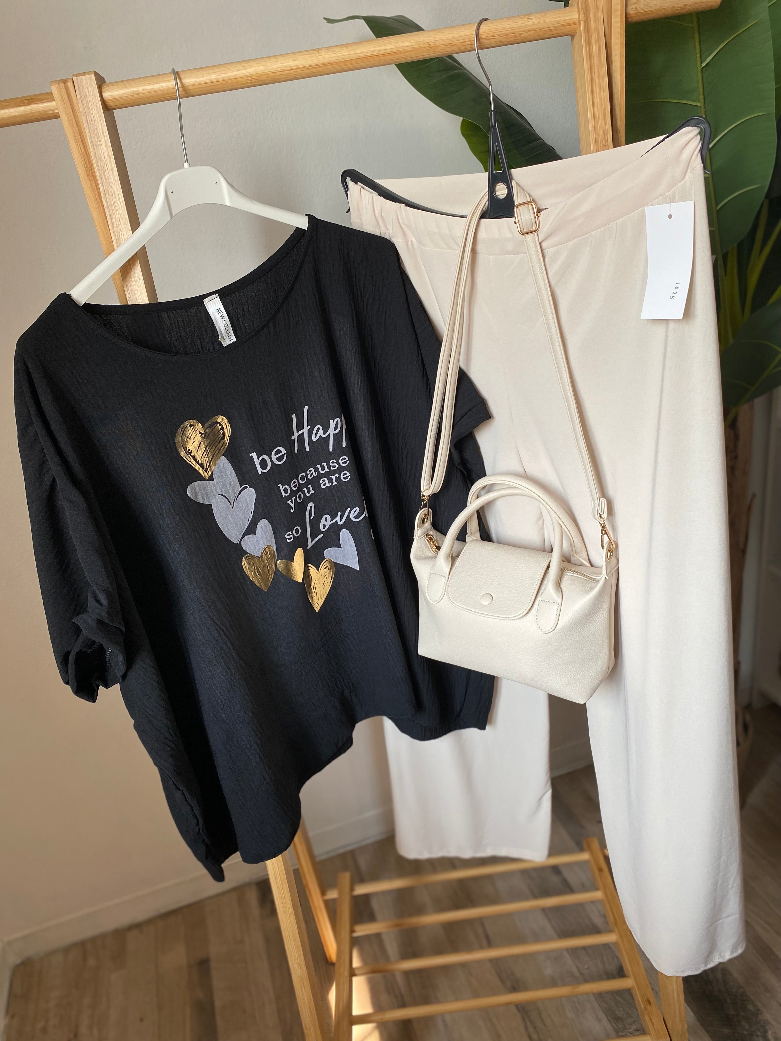 Panta basic taglie comode in viscosa