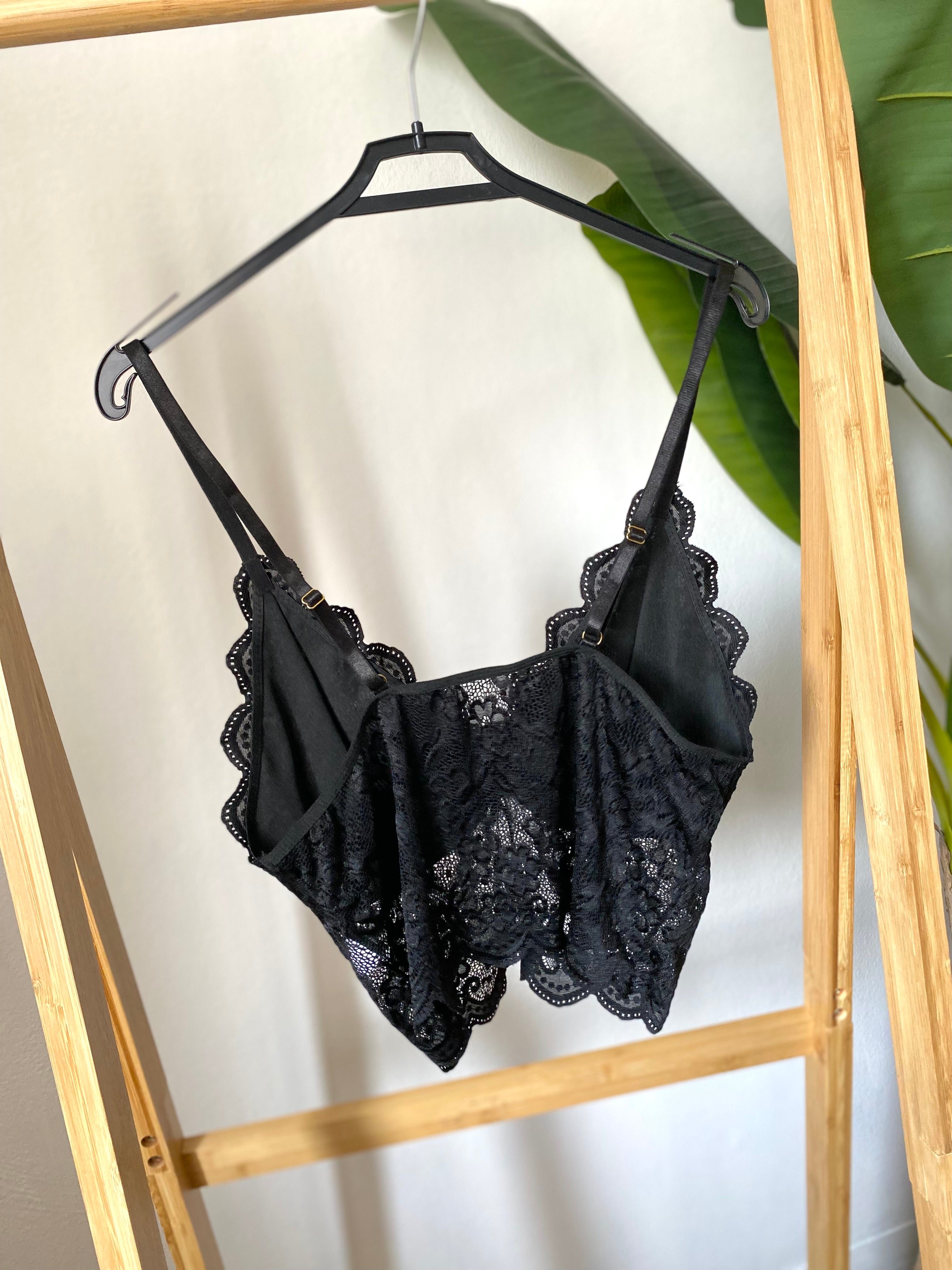 Top bralette pizzo taglia comoda