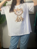 T-shirt gattino strass