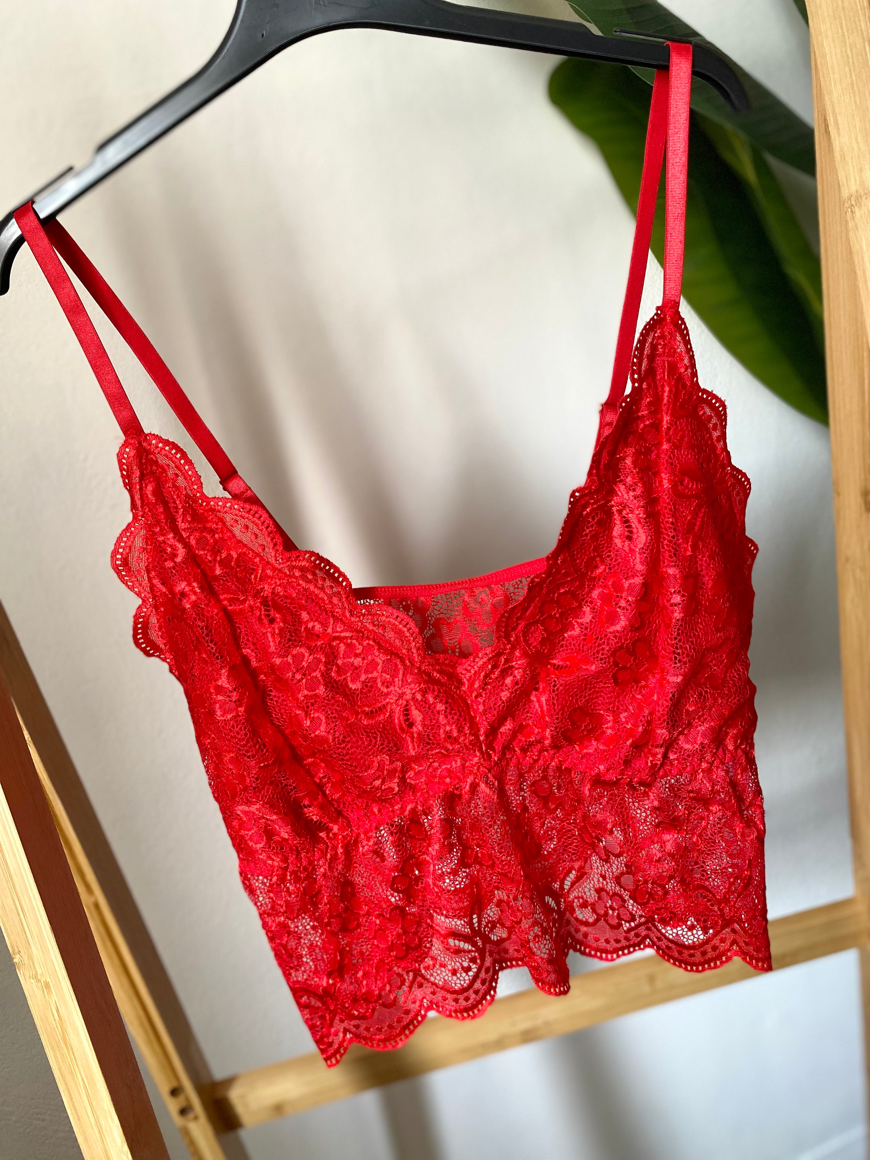 Top bralette pizzo taglia comoda