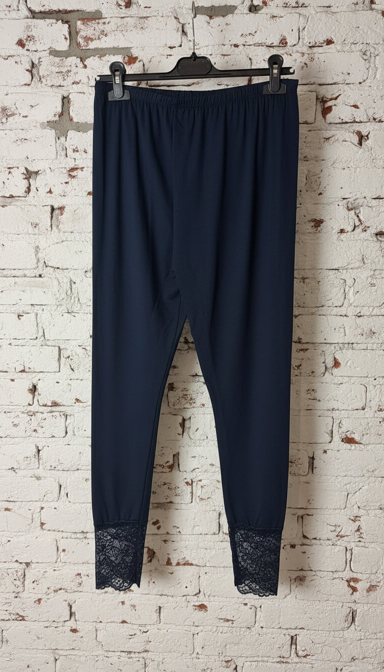 Leggings fondo pizzo curvy donna