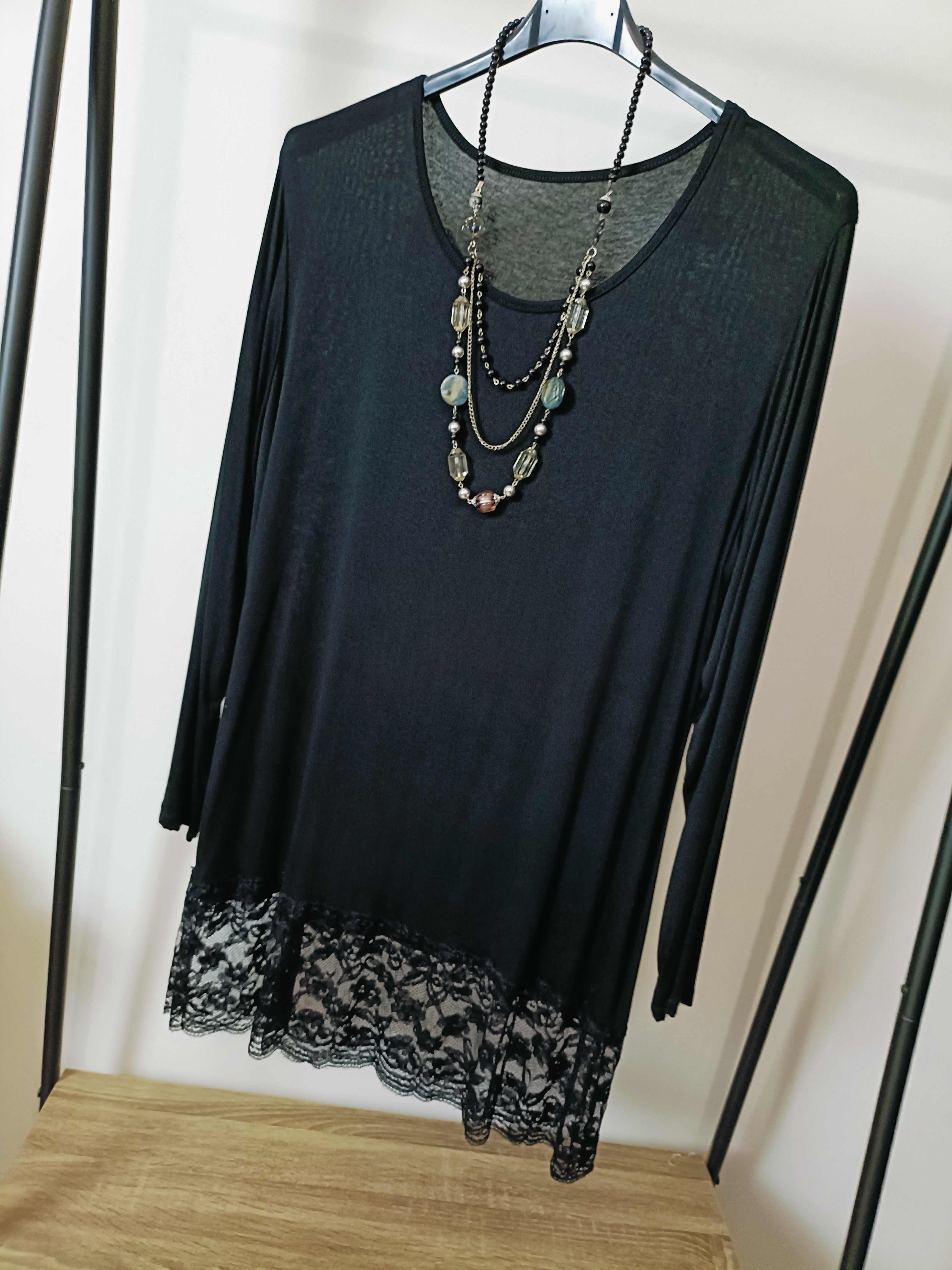 Maxi Maglia Pizzo manica lunga