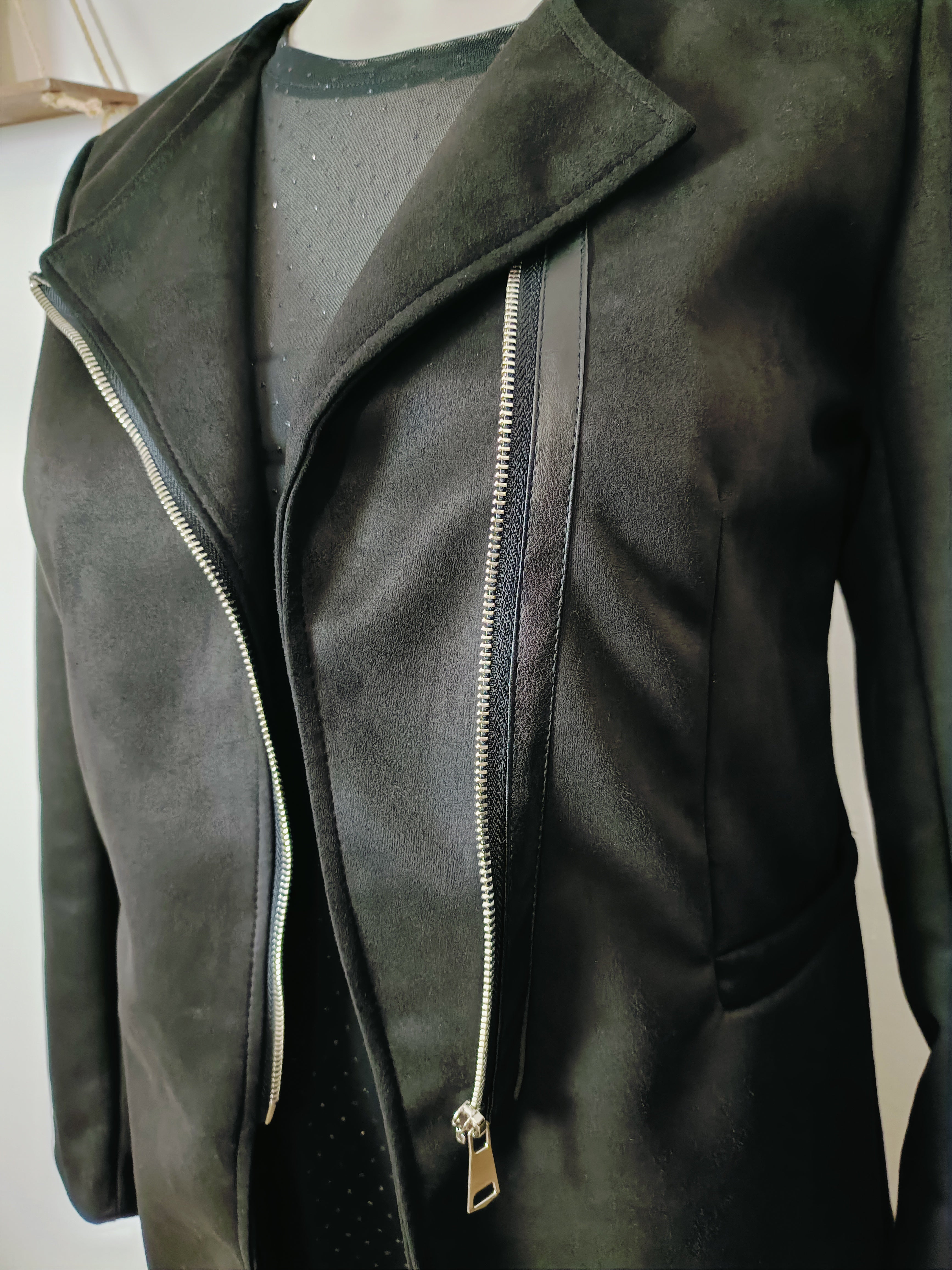 Giacca ecopelle foderata