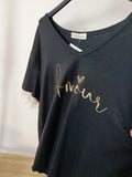 T-shirt Amour pizzo