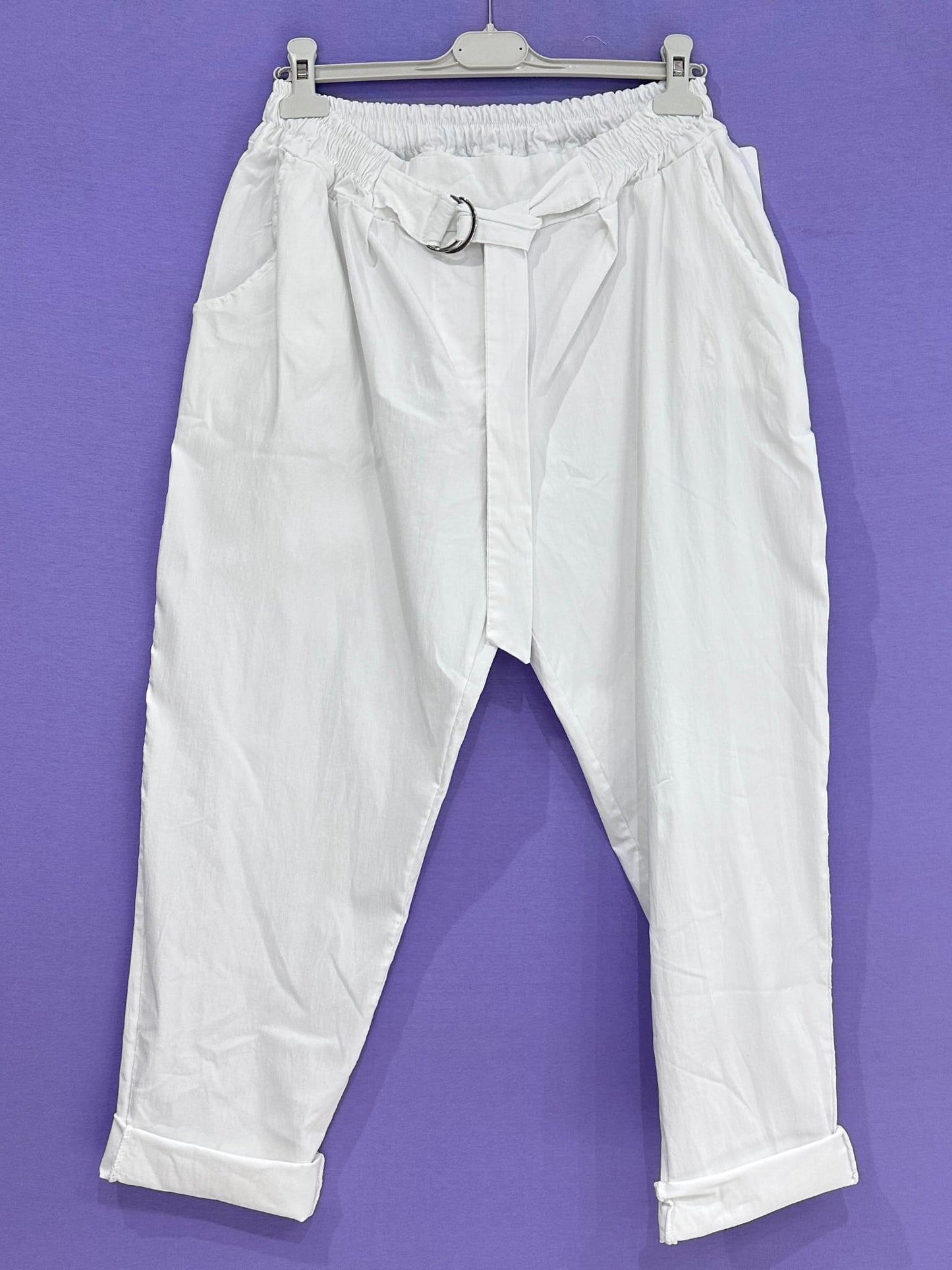 Pantalone cotone elasticizzato