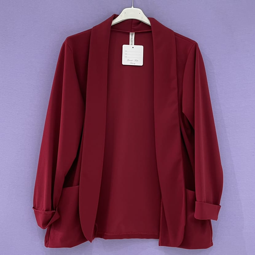 Blazer curvy manica dritta taglie comode