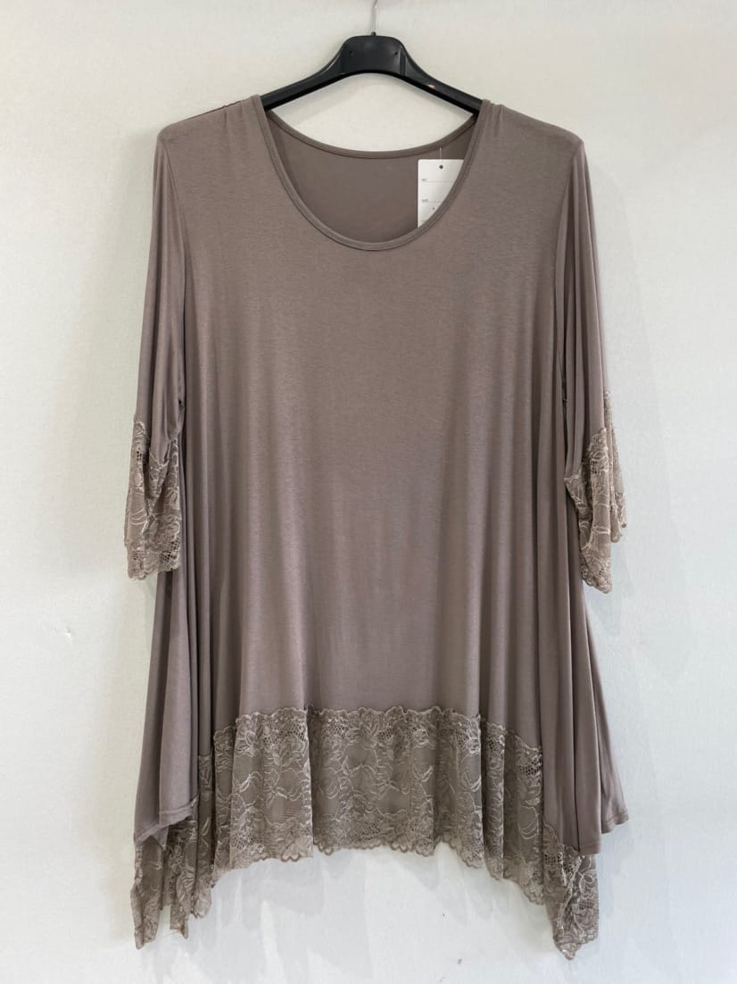 Maxi Maglia leggera in viscosa con Pizzo