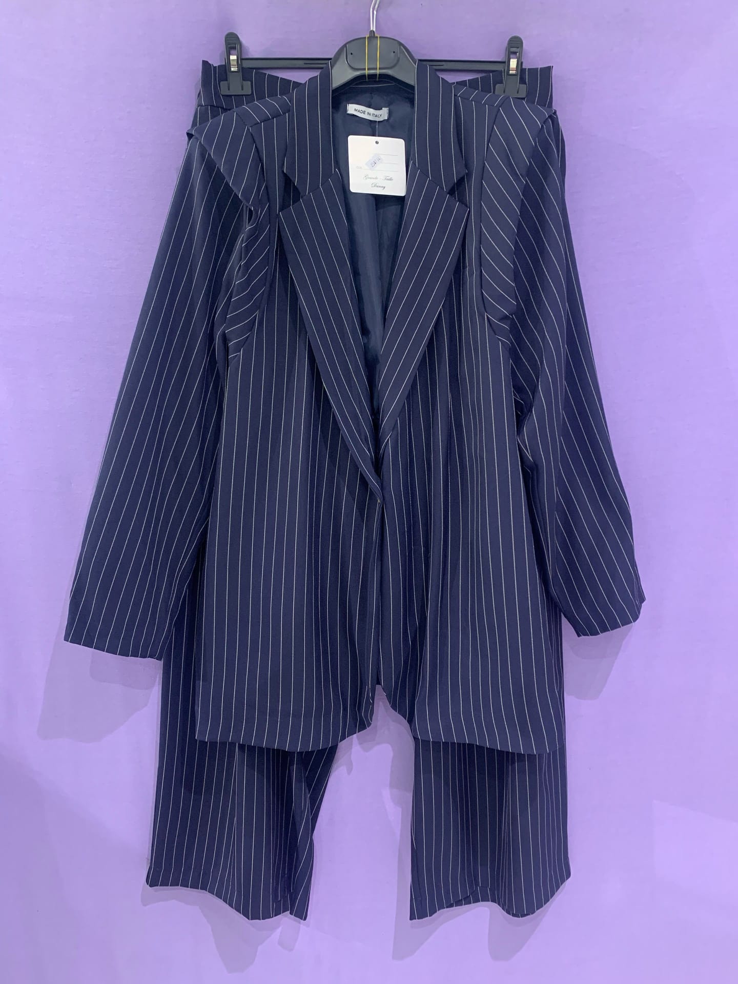 Tailleur gessato foderato