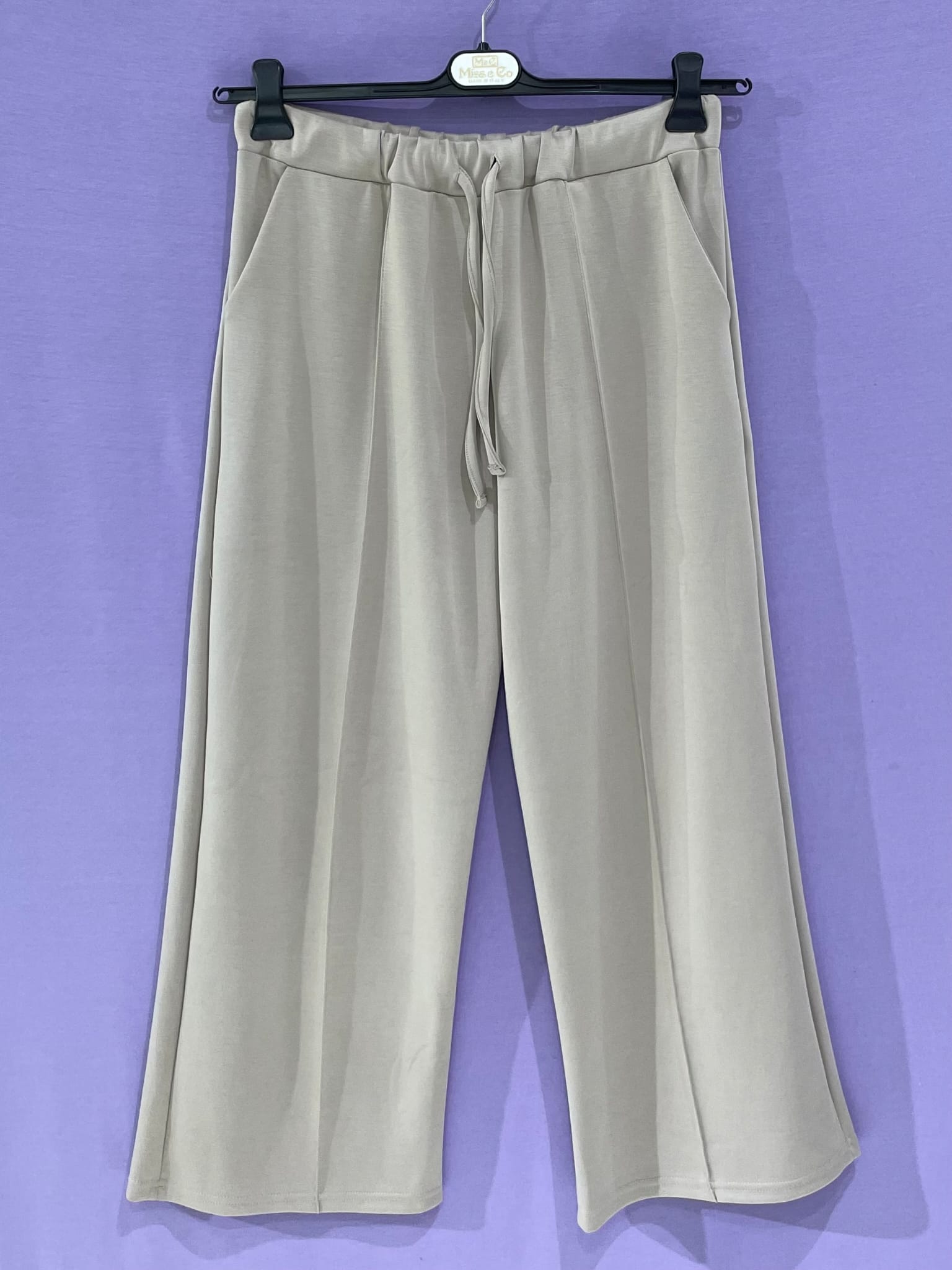 Maxi pantalone laccio elasticizzato curvy