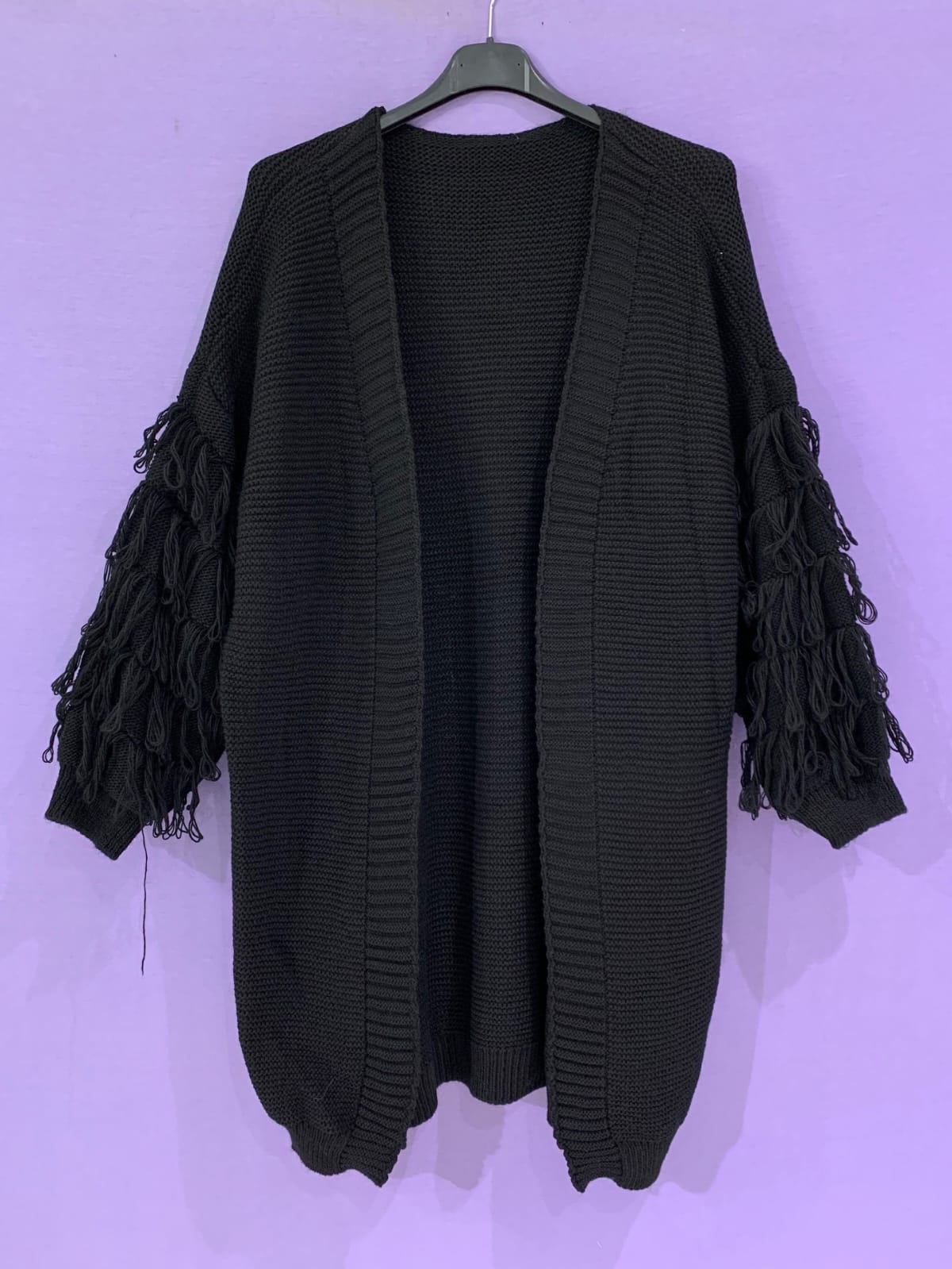 Maxi cardigan frange curvy