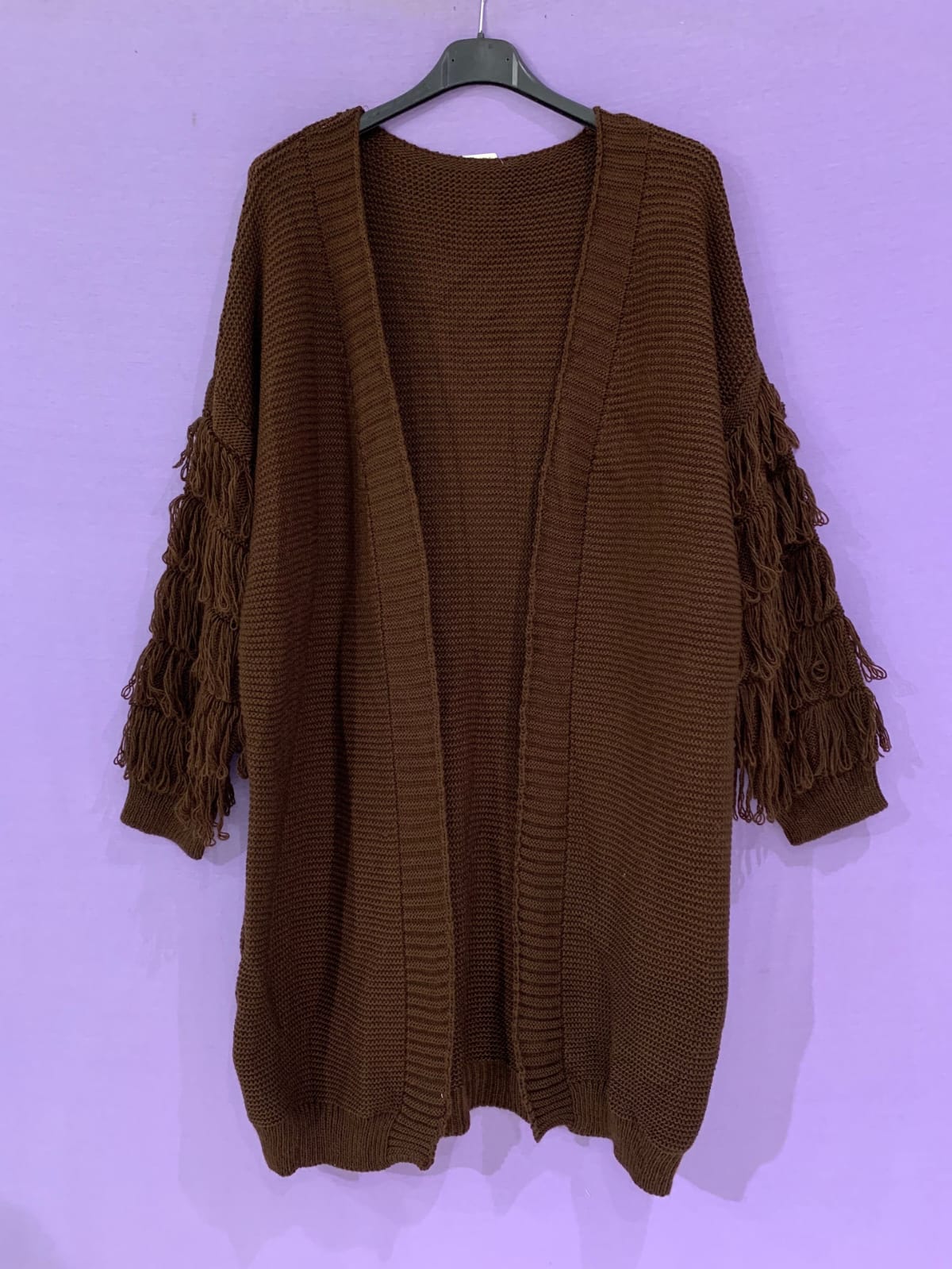 Maxi cardigan frange curvy