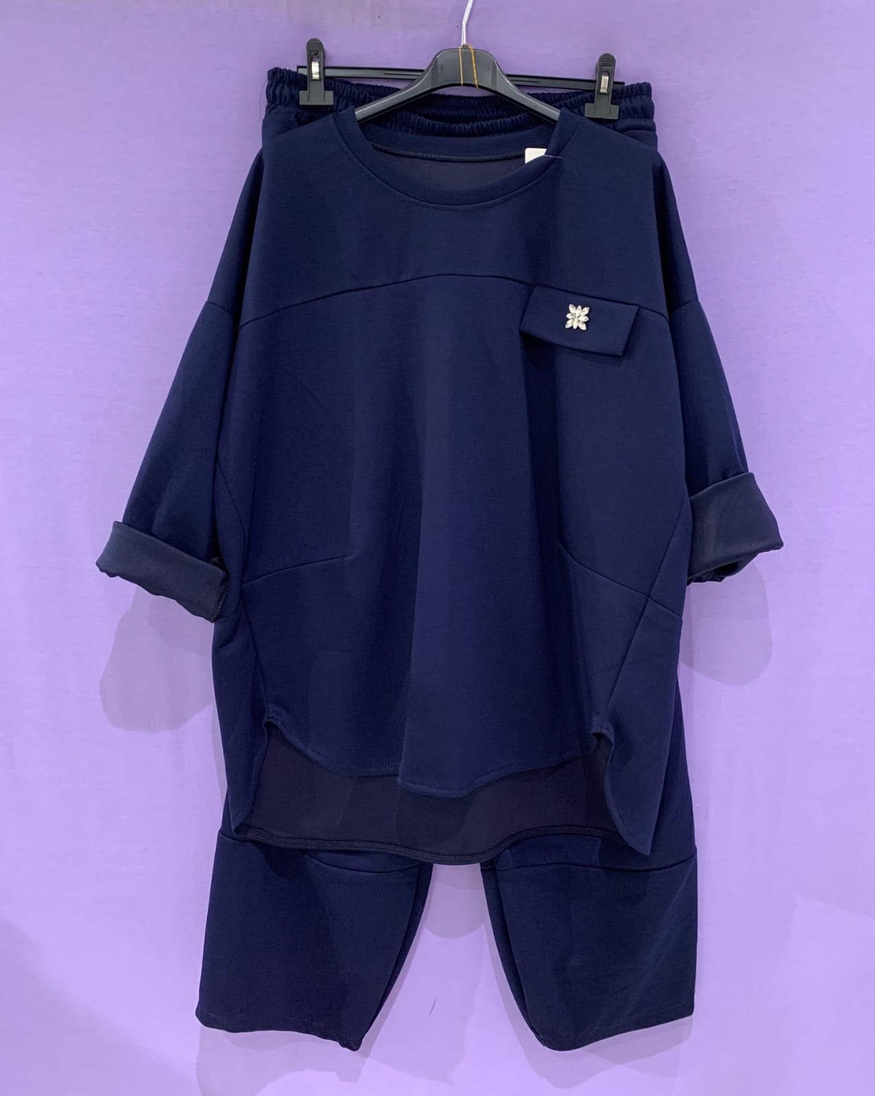 Maxi completo tuta curvy con spilla