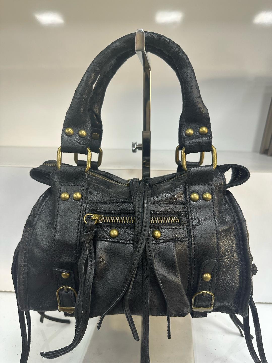 City bag media vera pelle