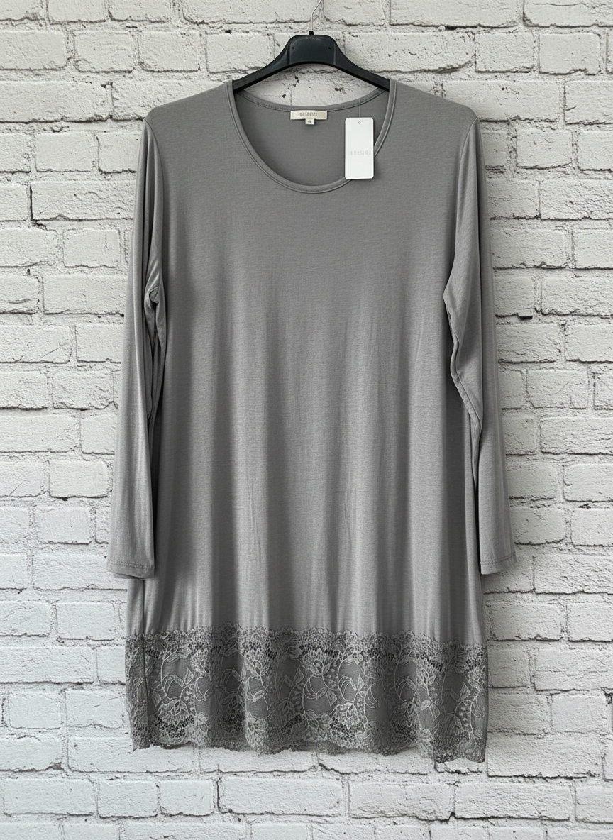 Maxi maglia manica lunga pizzo curvy