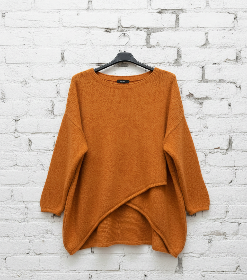 Maglione incrociato scollo a barca donna curvy