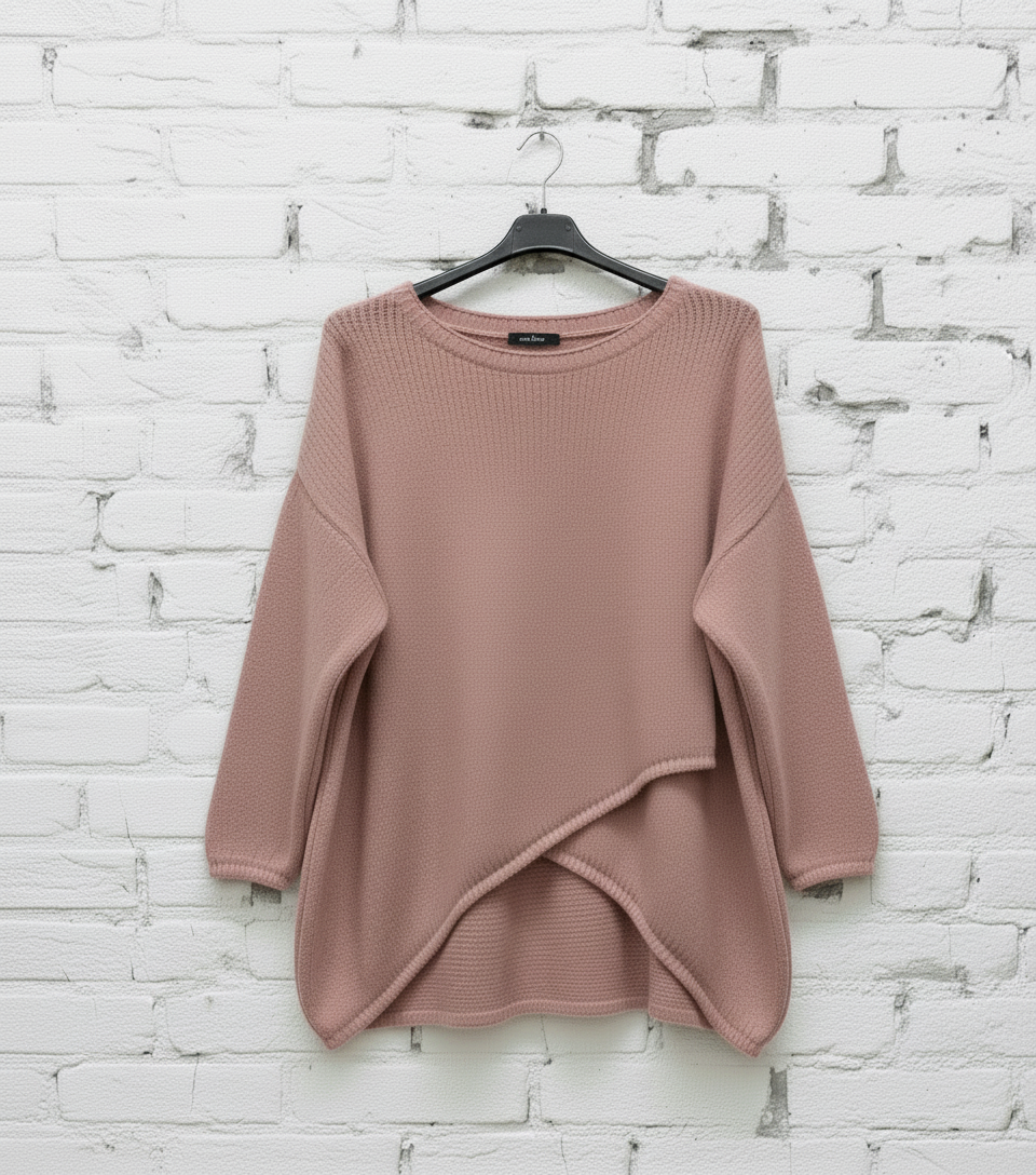 Maglione incrociato scollo a barca donna curvy