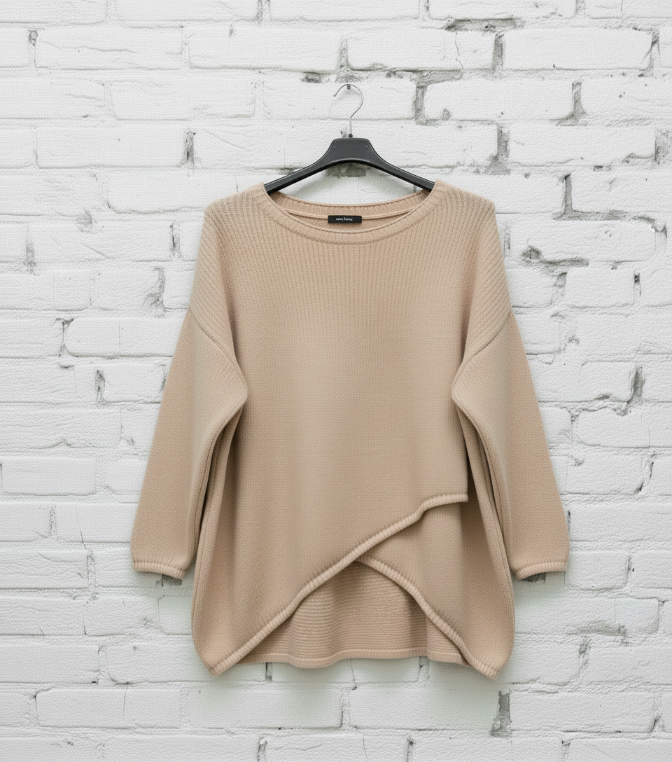 Maglione incrociato scollo a barca donna curvy