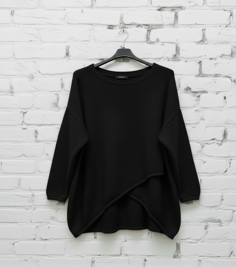 Maglione incrociato scollo a barca donna curvy