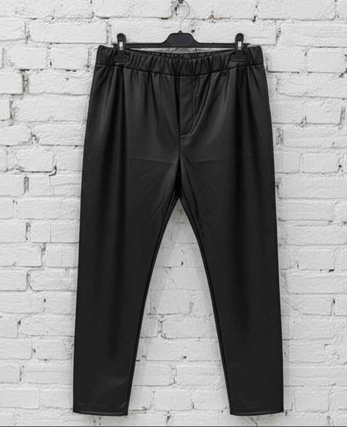 Leggings ecopelle felpato donna curvy