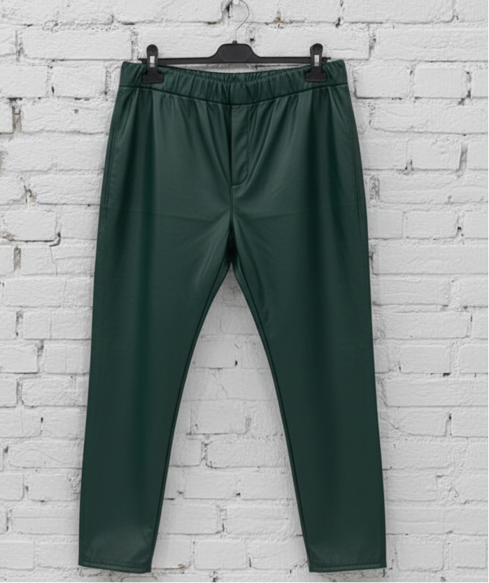 Leggings ecopelle felpato donna curvy