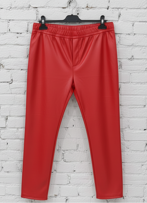 Leggings ecopelle felpato donna curvy