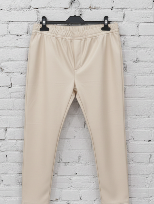 Leggings ecopelle felpato donna curvy