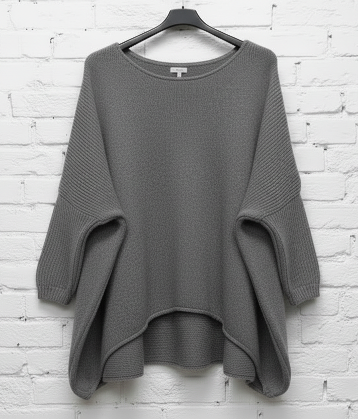 Maxi maglione taglio concavo donna curvy