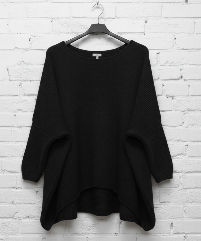 Maxi maglione taglio concavo donna curvy