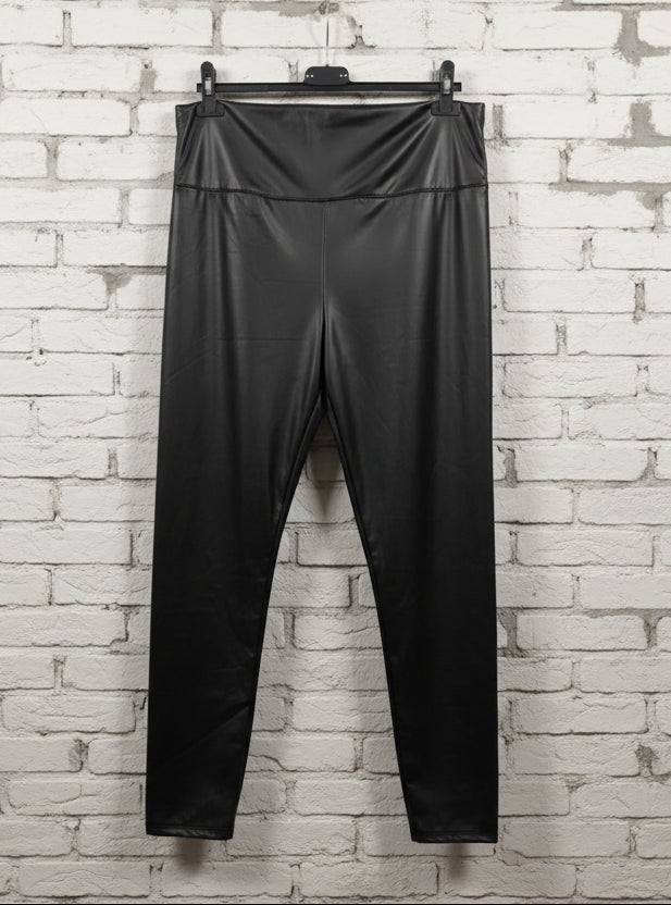 Leggings ecopelle elasticizzato donna