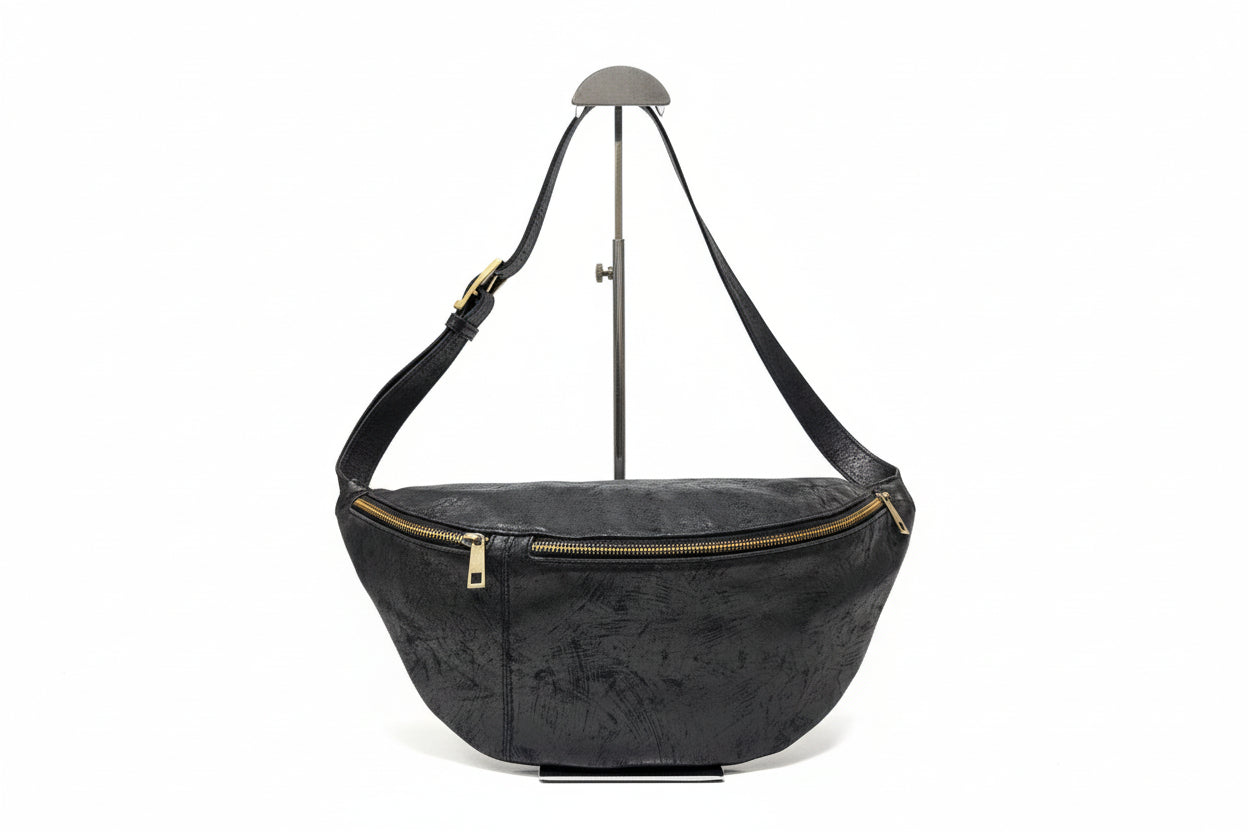 Marsupio a banana vera pelle