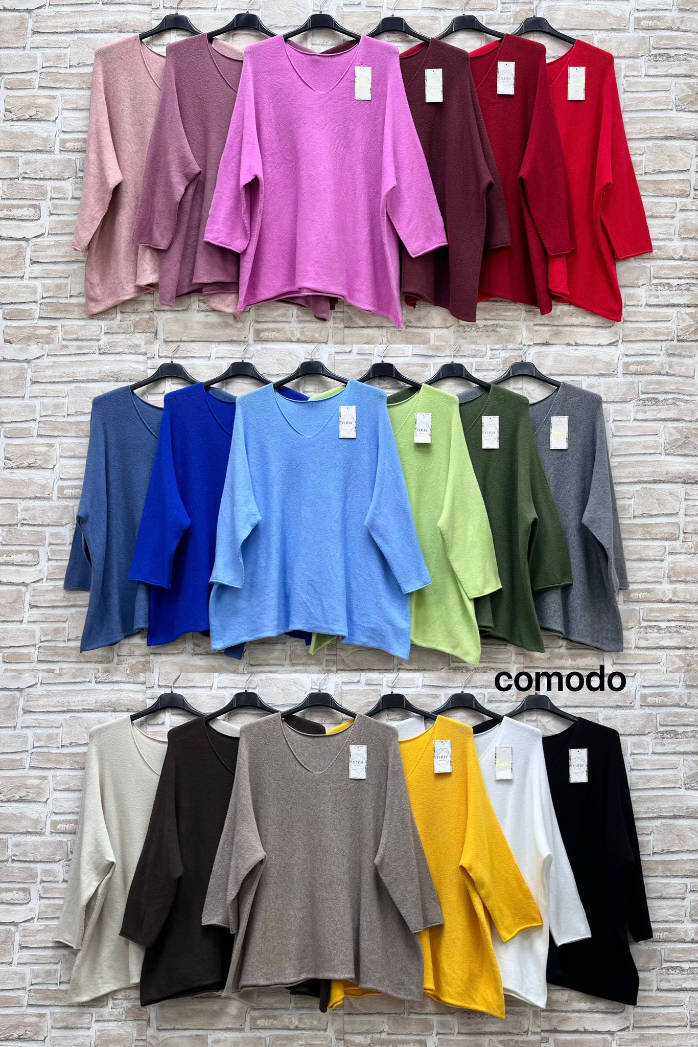 Maxi maglia scollo V curvy nuovi colori