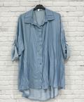 Maxi camicia denim leggero curvy