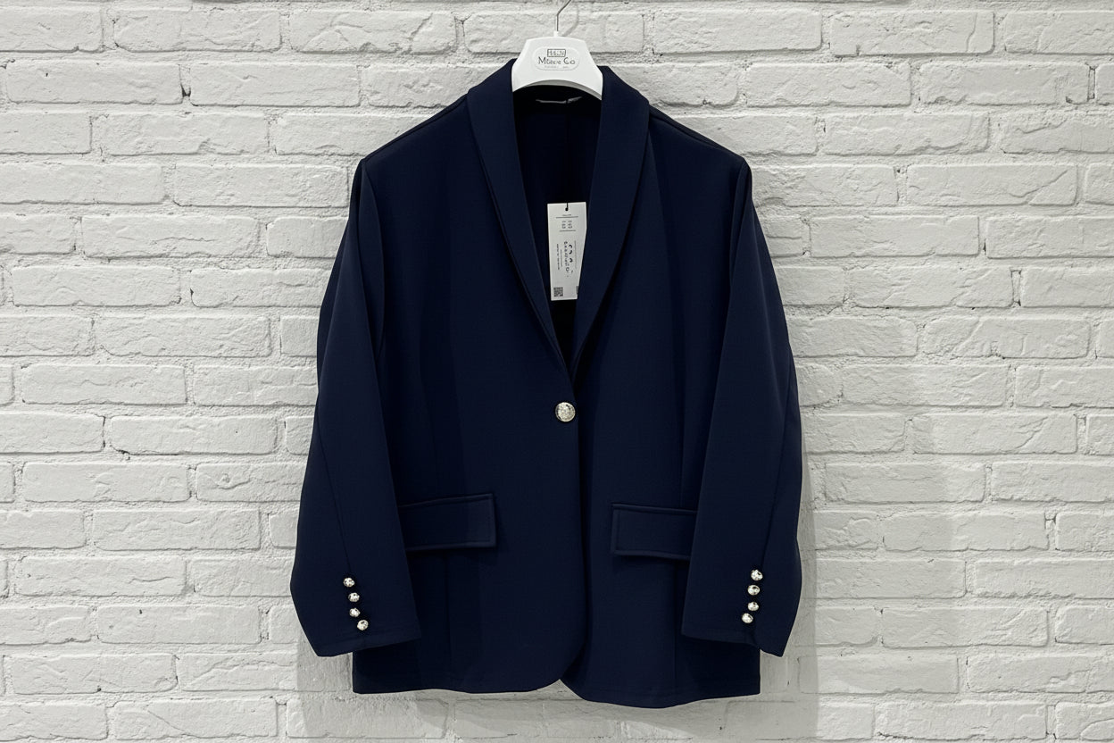 Maxi blazer monopetto bottoni gioiello curvy