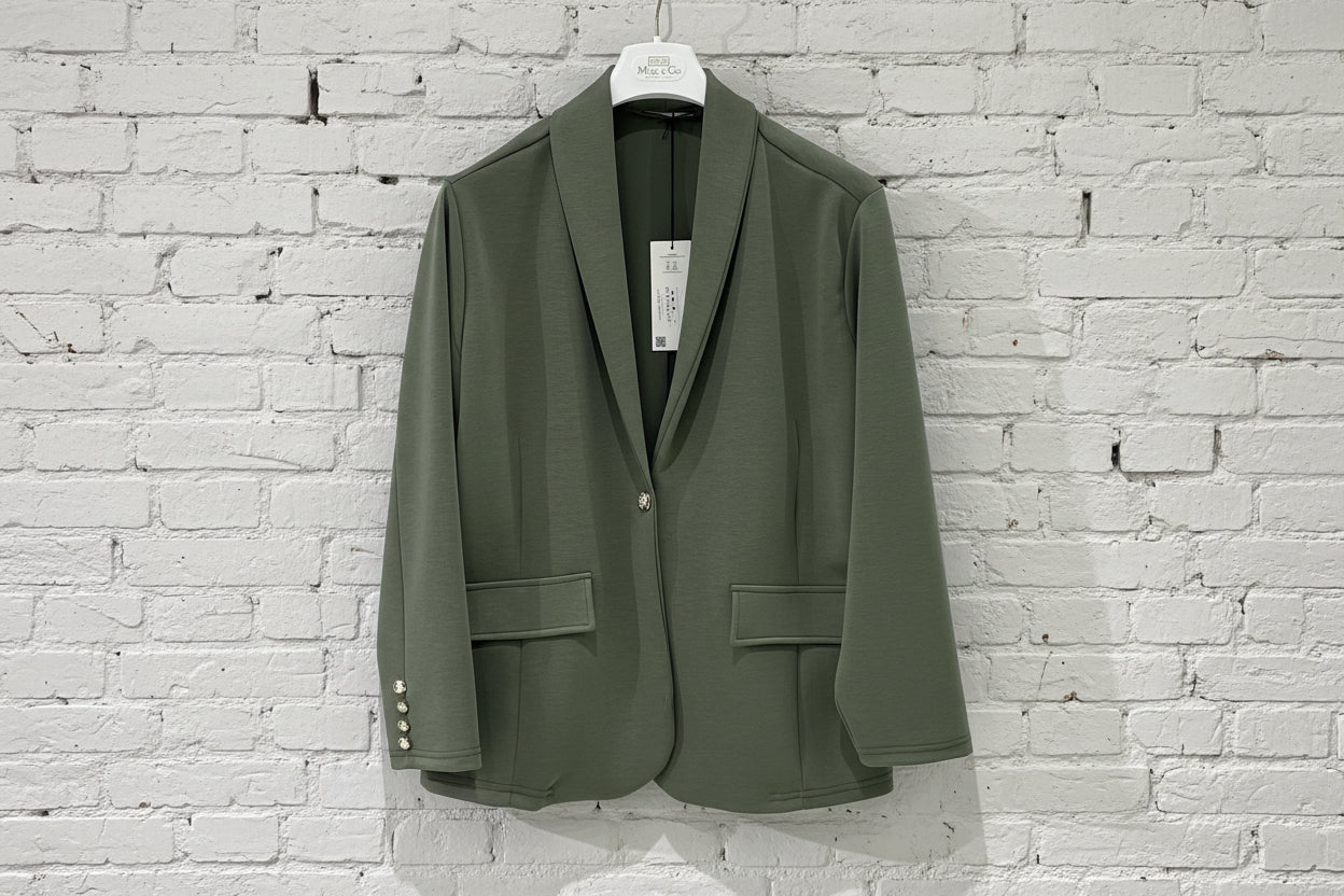 Maxi blazer monopetto bottoni gioiello curvy