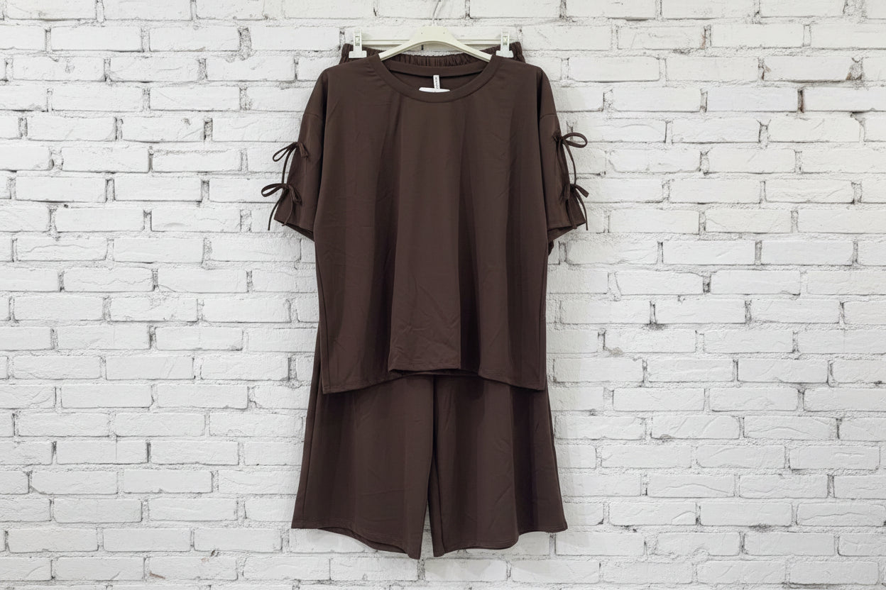 Completo laccetti t-shirt pantalone curvy