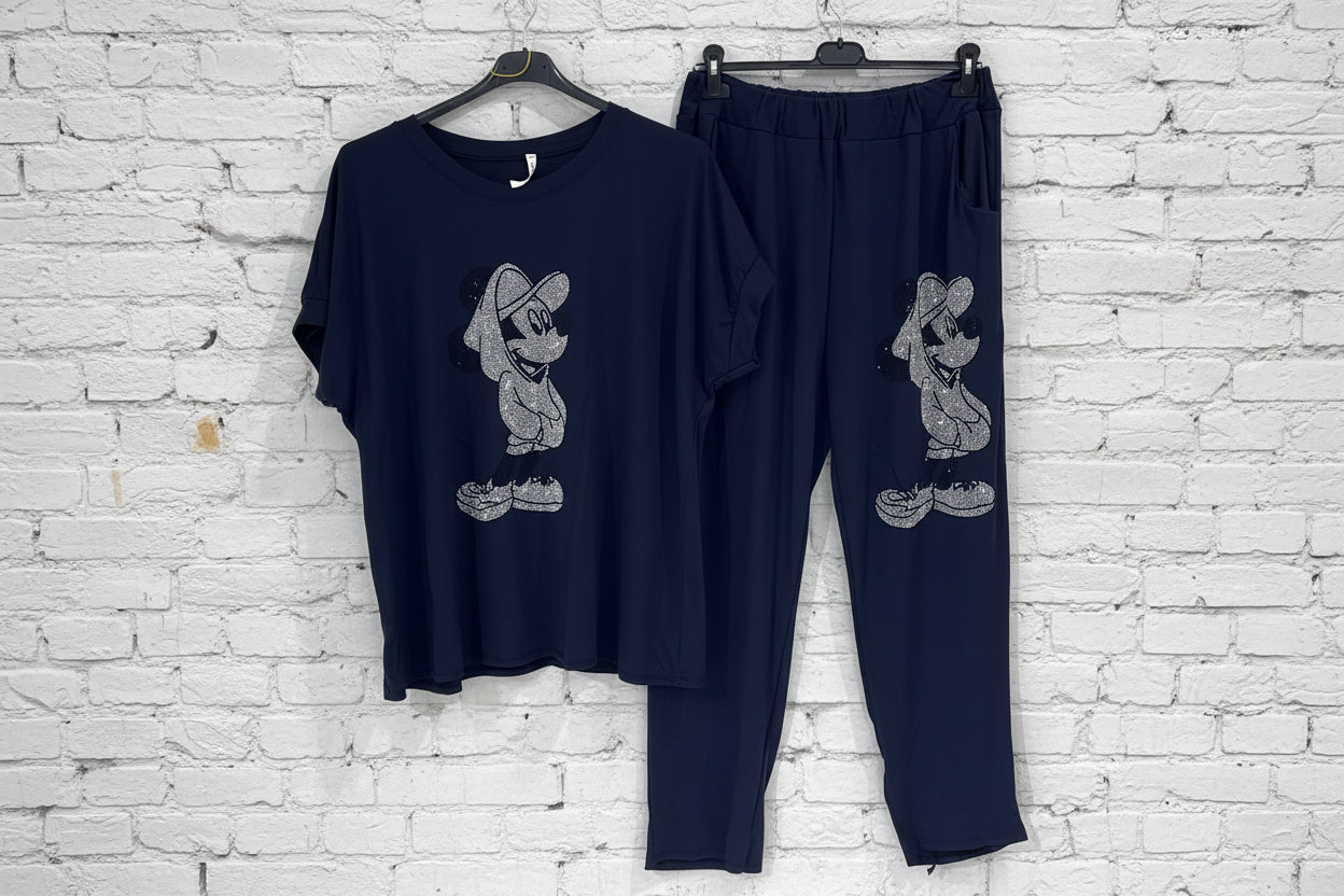 Coordinato stampa paillettes curvy