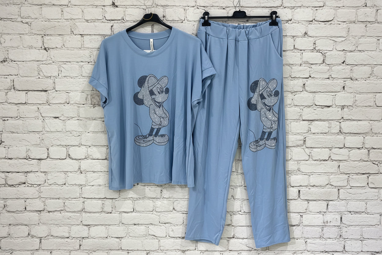 Coordinato stampa paillettes curvy