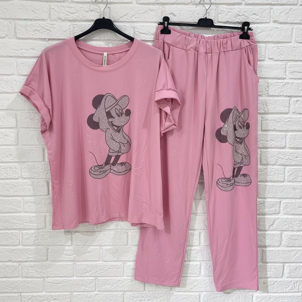 Coordinato stampa paillettes curvy